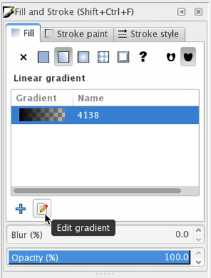 The edit gradient button