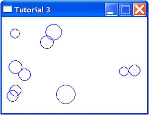 Random circles in a Pygame window